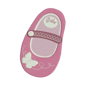 Instant download baby shoes embroidery design machine applique