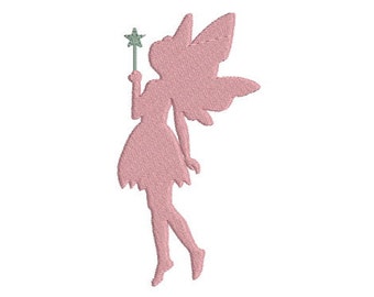 Instant download princess fairy with a magic wand embroidery design machine