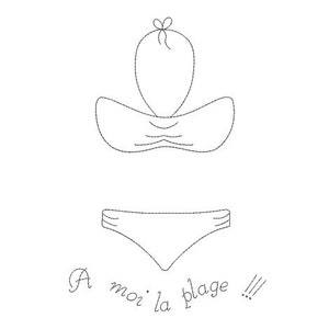 Embroidery design machine redwork Women Swimwear instant download
