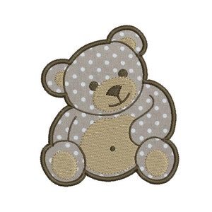 Instant download bear baby embroidery design applique image 1