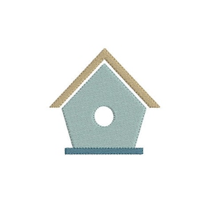 Embroidery design machine birdhouse instant download
