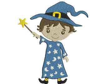 Máquina de diseño de bordado Halloween Wizard descarga instantánea