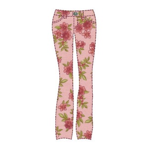 Embroidery design machine applique trousers pants instant download