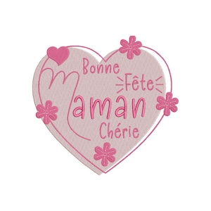 Machine Embroidery Design Happy Mother’s Day Heart