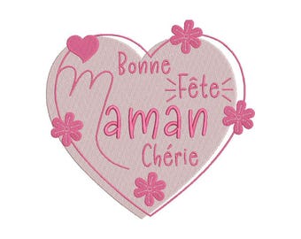 Machine Embroidery Design Happy Mother’s Day Heart