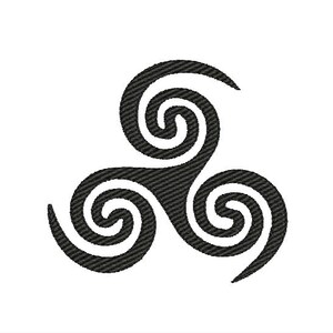 Embroidery design machine triskell symbol Celtes of Bretagne region French instant download