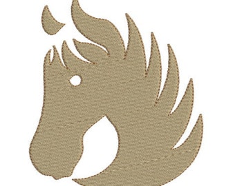 Embroidery design machine silhouette horse instant download