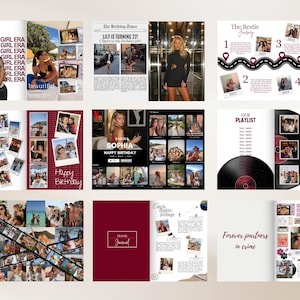 Geburtstag Magazin Vorlage | Personalisierte Geburtstagsgeschenk für den besten Freund | Bearbeitbare Canva Vorlage | Bestie Schwester Geschenk | Erinnerungsstück Bild 3