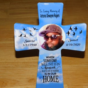 Personalized Ceramic Cross/Memorial In Memory Cross