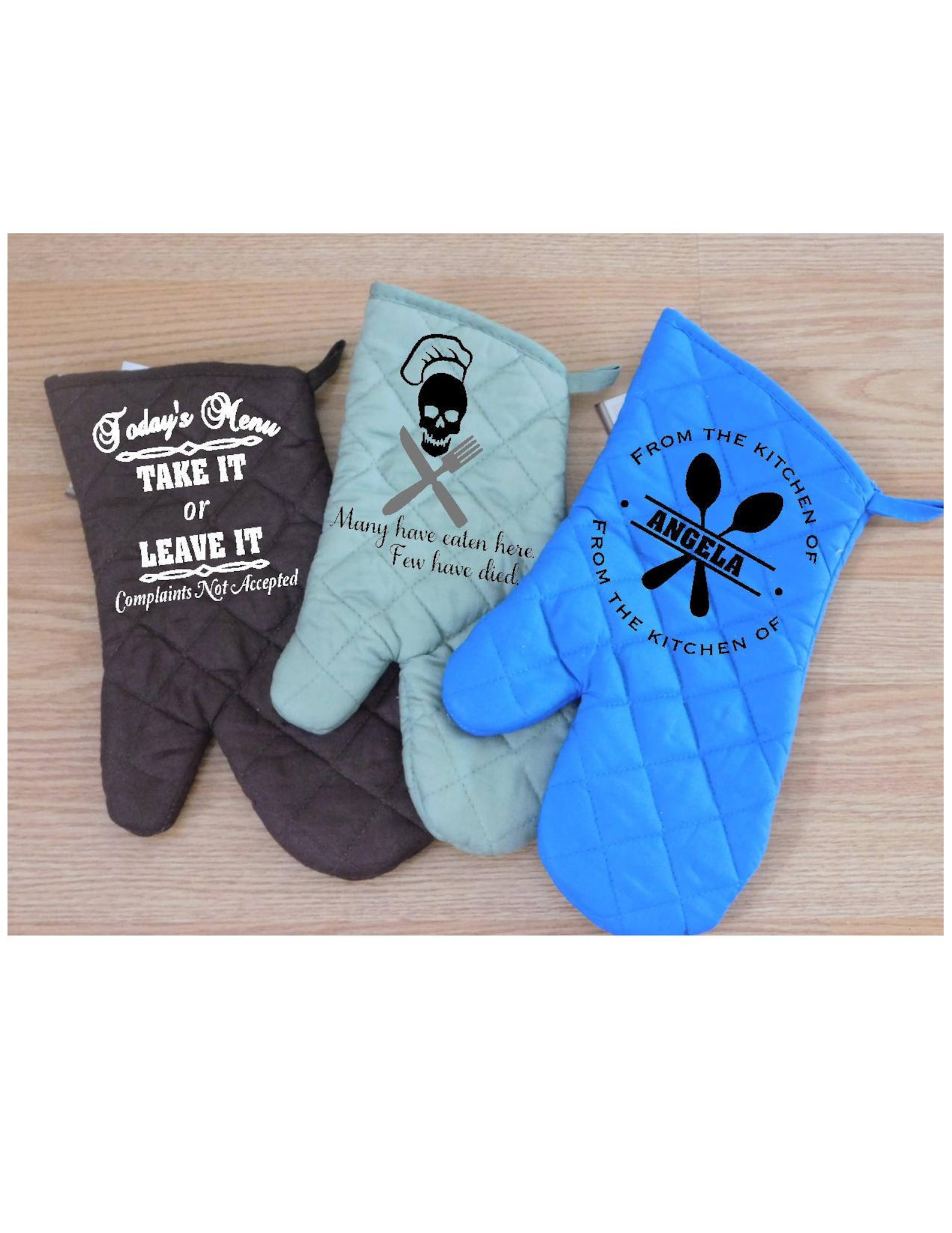Personalized and Funny Saying Oven Mitt GiftsetsHomewarming Etsy