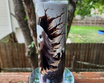 Glow-In-The-Dark Scary/Spooky Geïnspireerde 20 oz Tumblers, Koud/Hot Tumbler, Roestvrijstalen dubbele wand, Vacuümisolatie, 3D Tumblers,