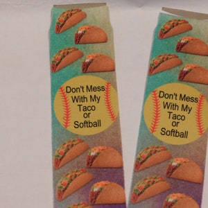 Unisex Custom Socks, Don&#39;t Mess With My Taco or Softball Socks