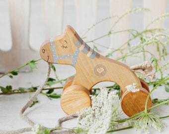 First Communion Gift Boy, Custom Toy For Toddler, Horse Wood Toy