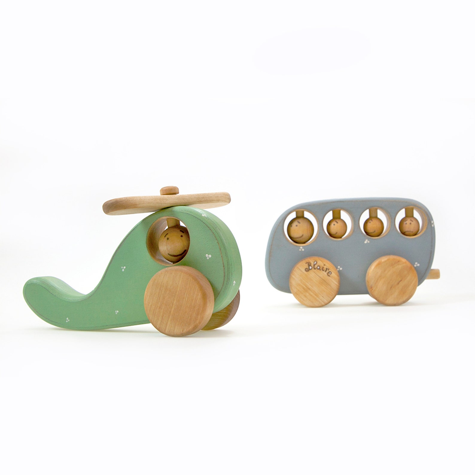 Personalized Wooden Toy Set Wood Toys for 1 year old Wood Etsy