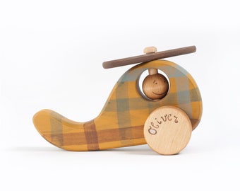 Personalized Toddler Toy, Wooden Helicopter Toy, All Natural Toys, Wooded Kids Toys