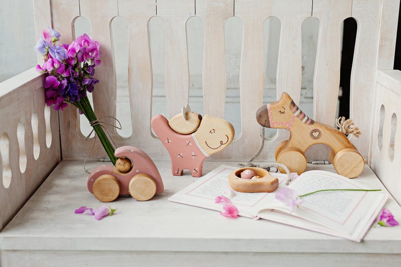 Baby Girl Gift Wooden Toys Wooden Car Toy for 1 Year Old Etsy