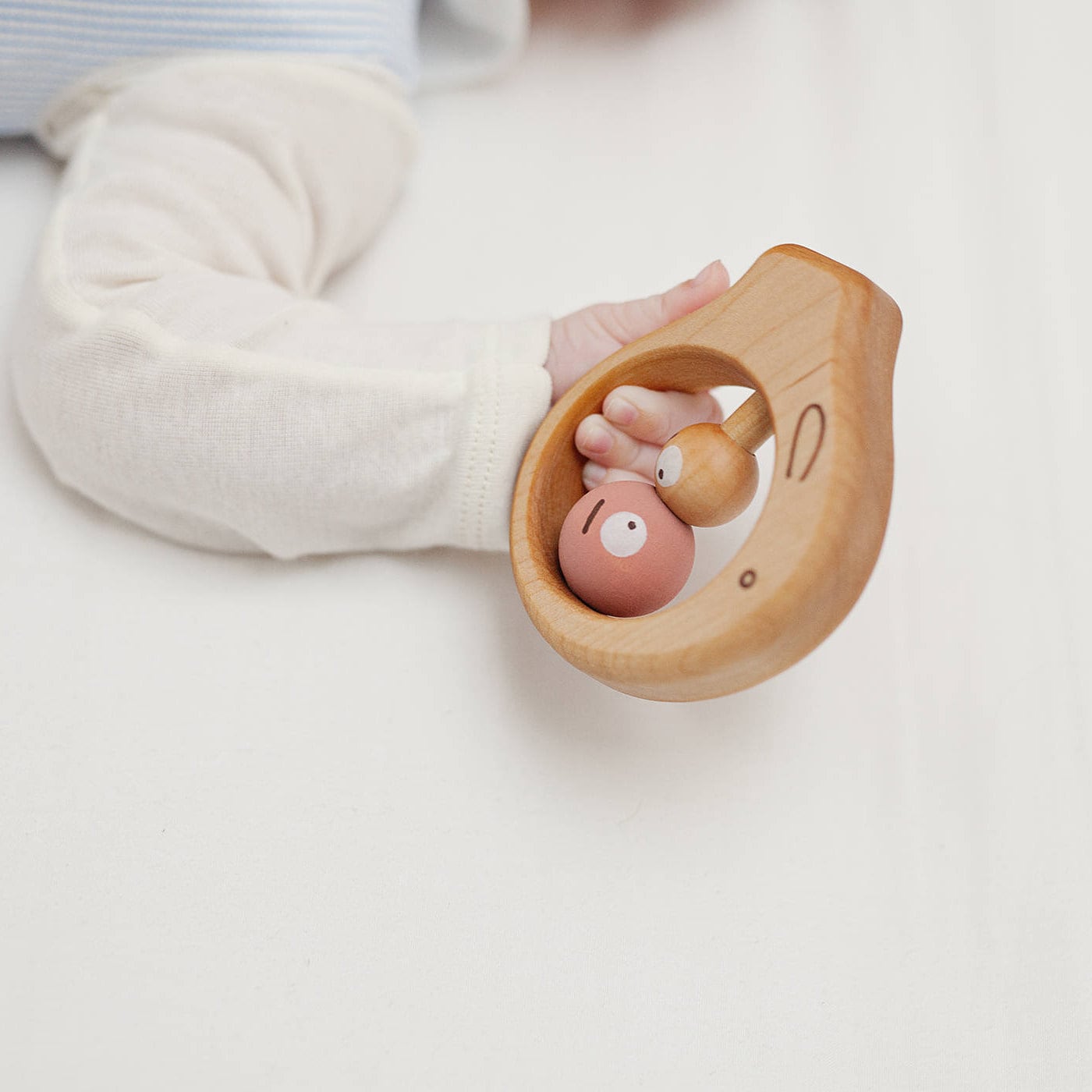Baby Toy Wooden Teething Ring Wooden Baby Rattle Organic Etsy