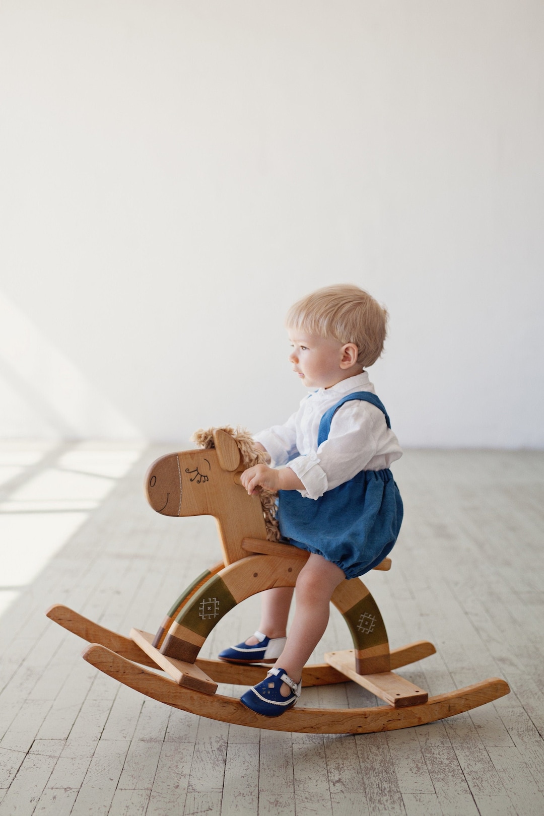 木製 ロッキングホース 子供用おもちゃ ハンドメイド 世界に1つ！ 楽天