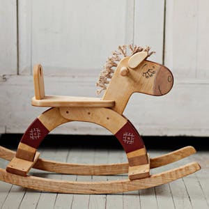 Wooden Rocking Horse, Wooden Rocking Toy, Wooden Horse Toy, Ride On Toy image 1