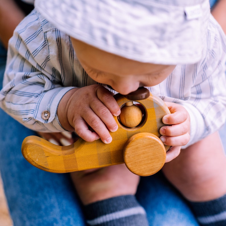 Wooden Helicopter Toy, Natural Toys for Toddlers, Wooden Toys image 7