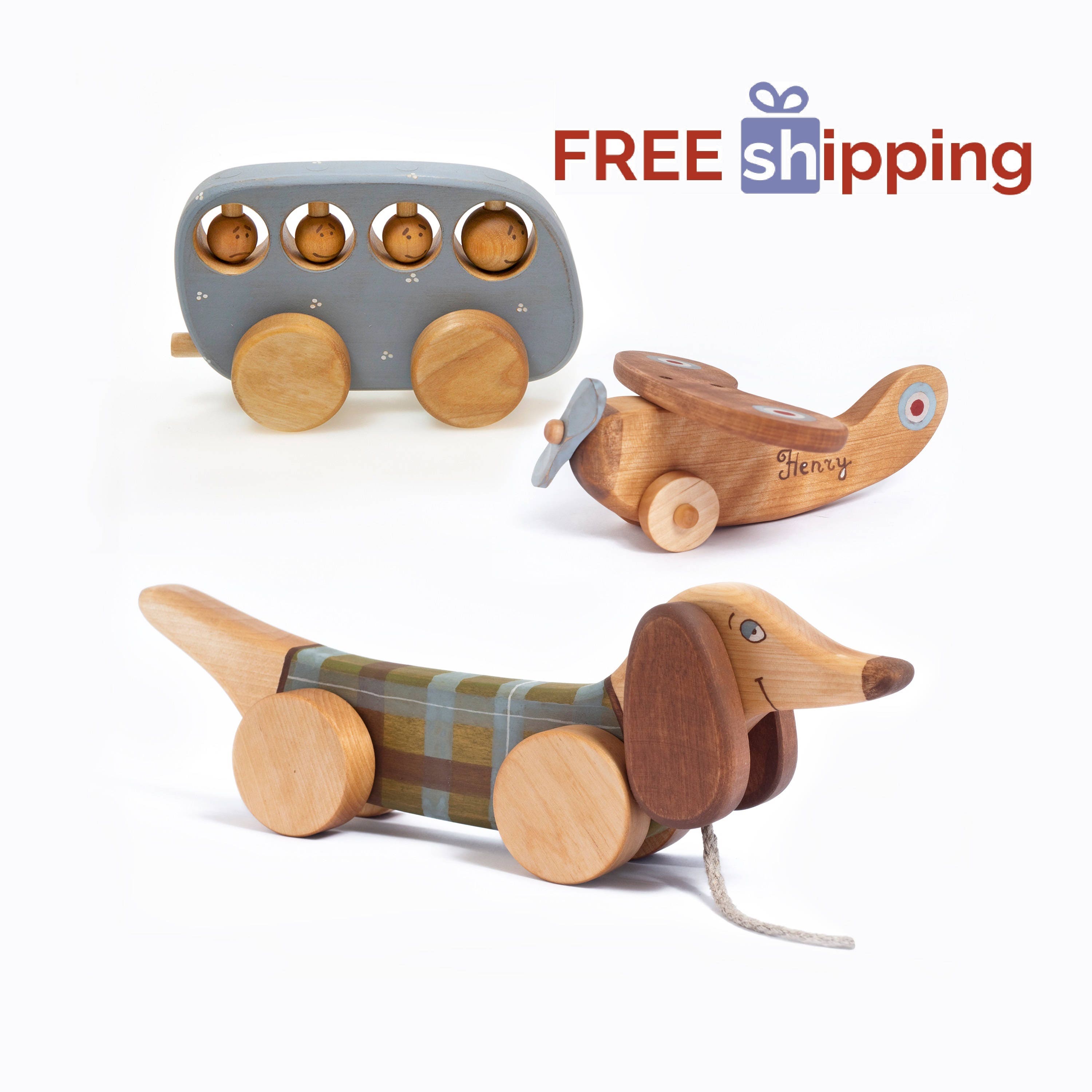 Natural Wooden Toys for Toddler Boy & Girl Wooden Kids Toys Etsy
