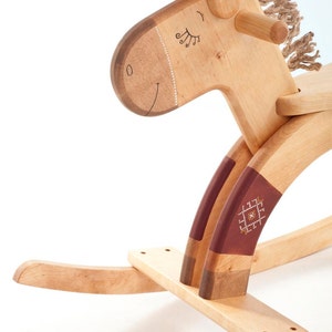 Wooden Toy, Rocking Horse, Personalized Kids Toy, Engraved Ride on Toy image 2