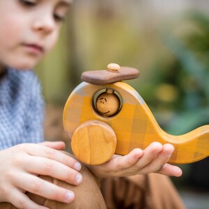 Wooden Helicopter Toy, Natural Toys for Toddlers, Wooden Toys image 2