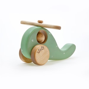 Wooden Toy Helicopter, Personalized Wood Toy Vehicle, eco friendly toys for baby