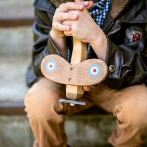 Wooden Plane Toy for 3 Year Old, Wooden Toys for Boys, Airplane Baby Shower Gift image 8