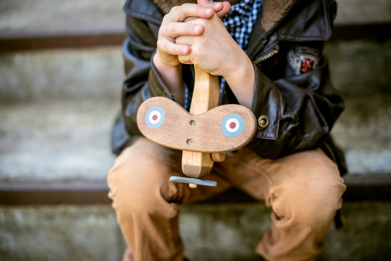 Wooden Plane Toy for 3 Year Old, Wooden Toys for Boys, Airplane Baby Shower Gift image 8