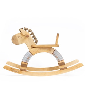 Handmade Wooden Rocking Horse, Personalized Birthday Gift for Toddlers