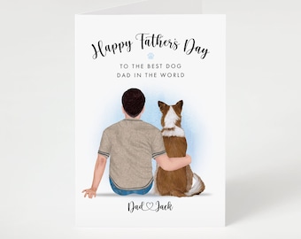 fathers day dog card, dog fathers day, card from dog, dog dad fathers day card, card for dog dad, dog dad birthday card, best dog dad