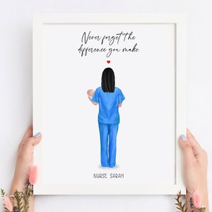 cadeau de sage-femme, impression de remerciement, retraite d'infirmière, cadeau d'obstétricien, infirmière personnalisée, infirmière prénatale, visiteur de santé, appréciation du médecin