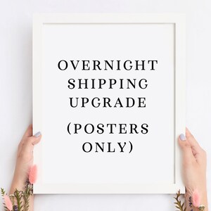 Poster Upgrade to Overnight Shipping - US ONLY