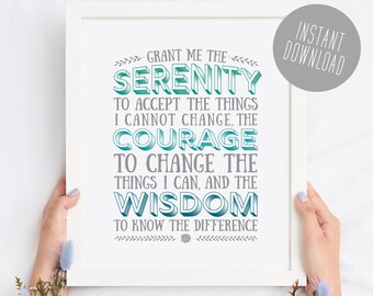 La Priere De La Serenite Inspiration Citation Inspiration Etsy La Priere De La Serenite Inspiration Citation Inspiration Etsy