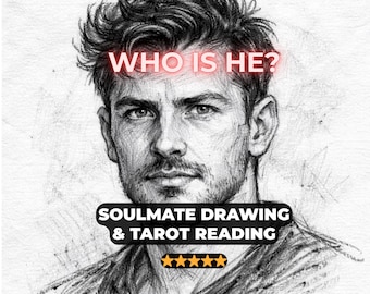 Dessin âme sœur et lecture de tarot à la même heure | Croquis du futur mari | Portrait d'artiste psychique | Prédiction précise de l'amour | Flamme jumelle