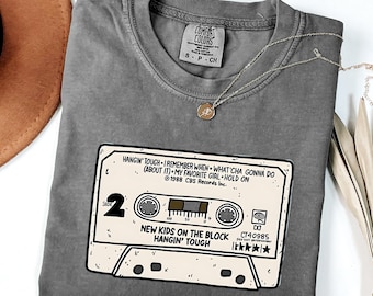 Camiseta de casete NKOTB Comfort Colors®, camiseta de New Kids On The Block, camiseta de concierto de rock clásico, camiseta del álbum NKOTB, regalo para amantes de la música