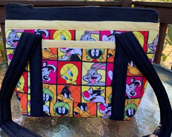 Looney Tunes Machine Quilted Handmade Shoulder Bag