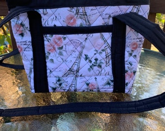 Paris Handmade Machine Quilted Shoulder Bag 2