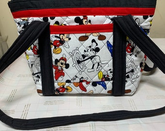 Mickey Mouse Machine Quilted Handmade Shoulder Bag