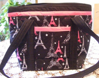 Paris Handmade Machine Quilted Shoulder Bag 2