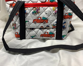 Peanuts Machine Quilted Handmade Shoulder Bag