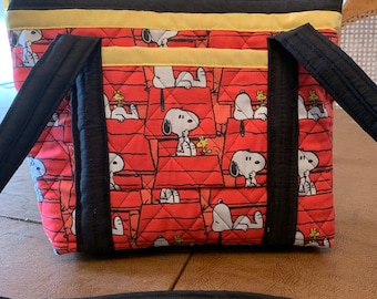 Snoopy  Purse  Machine Quilted