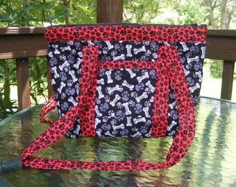 Doggie Purse Handmade Machine Quilted