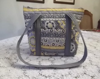 Grey and Yellow Shoulder Bag