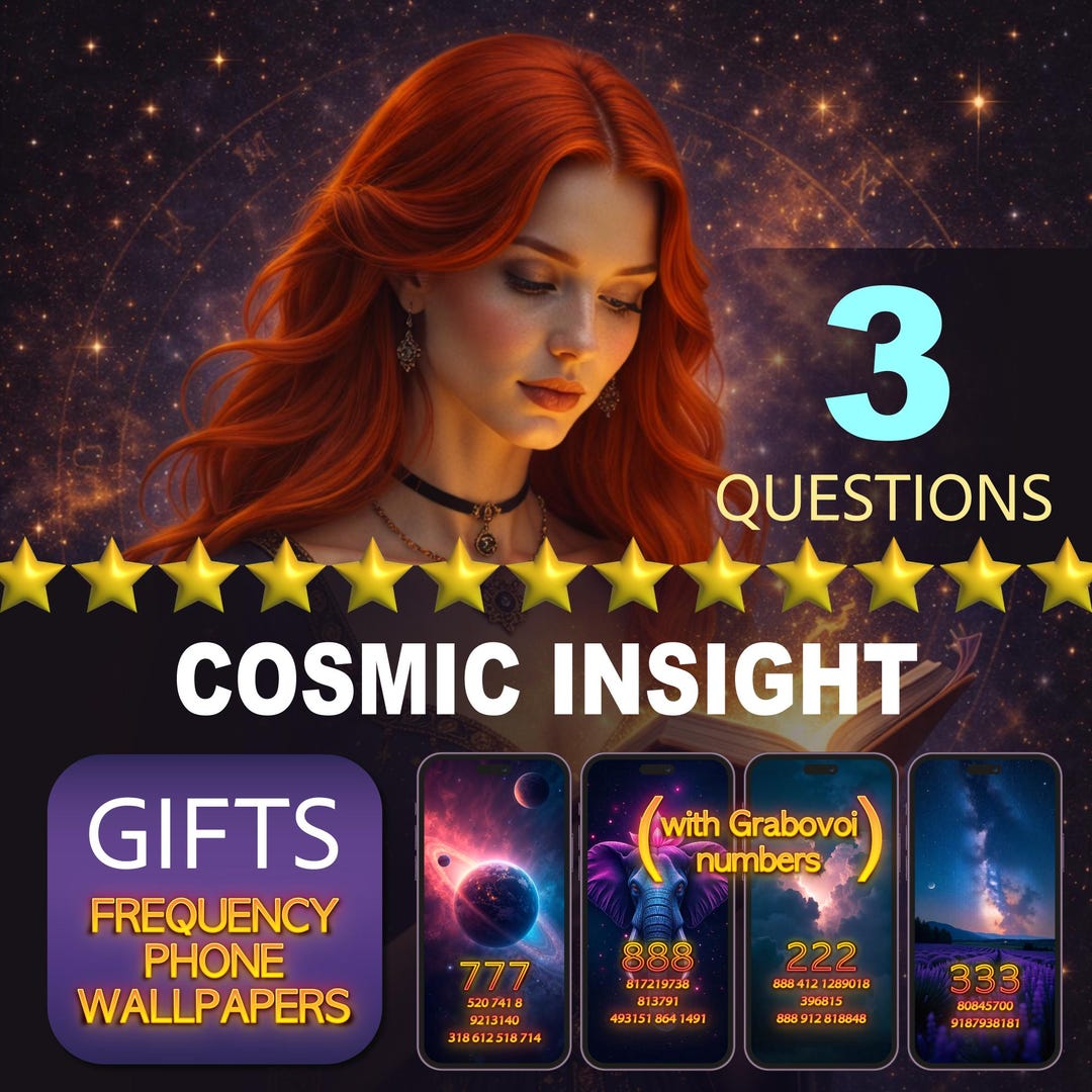 Three Questions Cosmic Insight Horary Chart Astrology Reading, Gift ...
