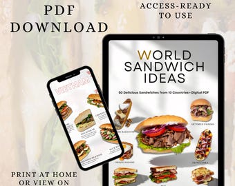 World Sandwich Recipes: 50 Delicious Sandwiches from 10 Countries – Digital PDF
