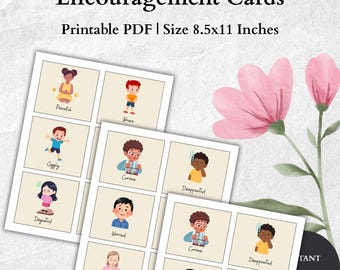 Emotion Flashcards – Minimalist Feelings Deck, Emotional Intelligence Tools (Digital Download)