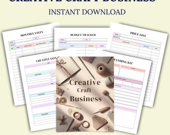 Creative Craft Business Planner afdrukbaar | Etsy en Small Business Organizer pdf direct download