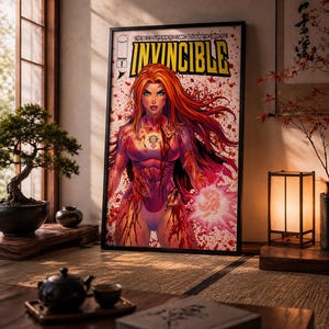 Invincible Atom Eve Poster | A3 A4 A5 Superhelden Wandkunst